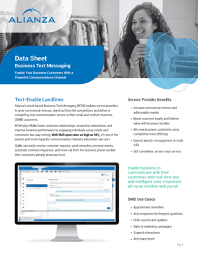 Alianza Business Text Messaging Data Sheet Pic New-1