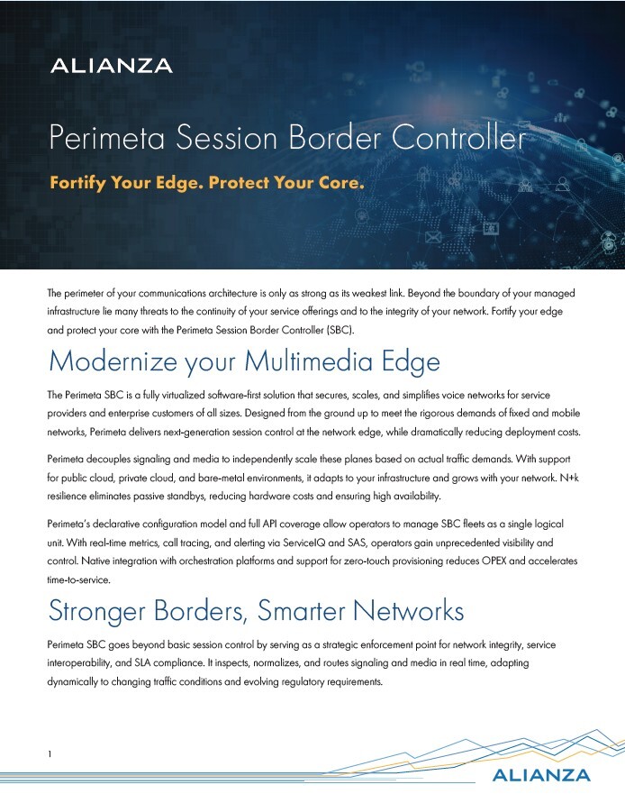 Perimeta SBC Datasheet